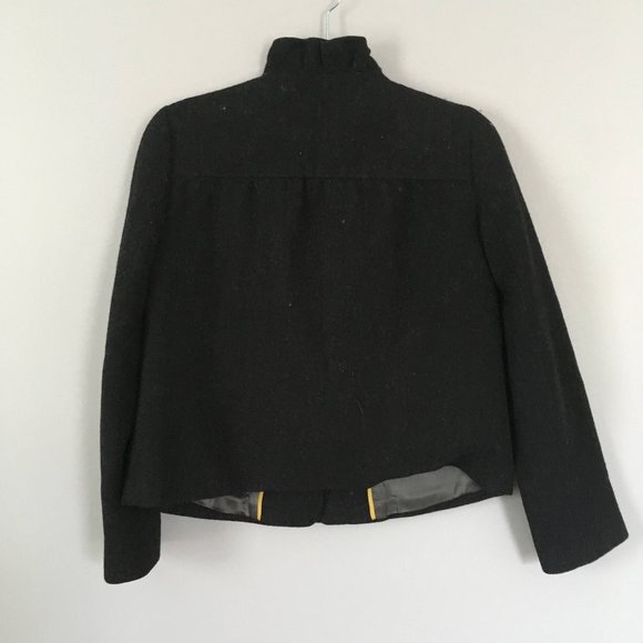 Wool J.Crew Cropped Jacket with Ruffle - Picture 5 of 7